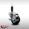 Service Caster 3'' SS Hard Rubber Swivel 1'' Expanding Stem Caster with Brake SCC-SSEX20S314-HRS-TLB-1 - alternate 3